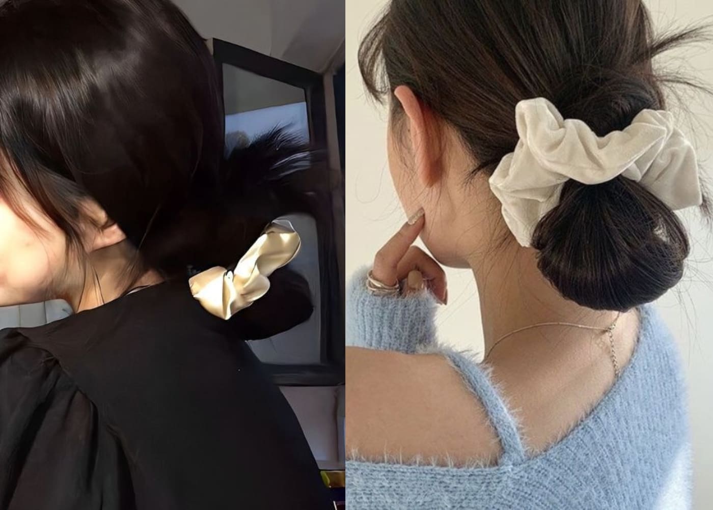 Kiểu tóc buộc gập đuôi gọn gàng