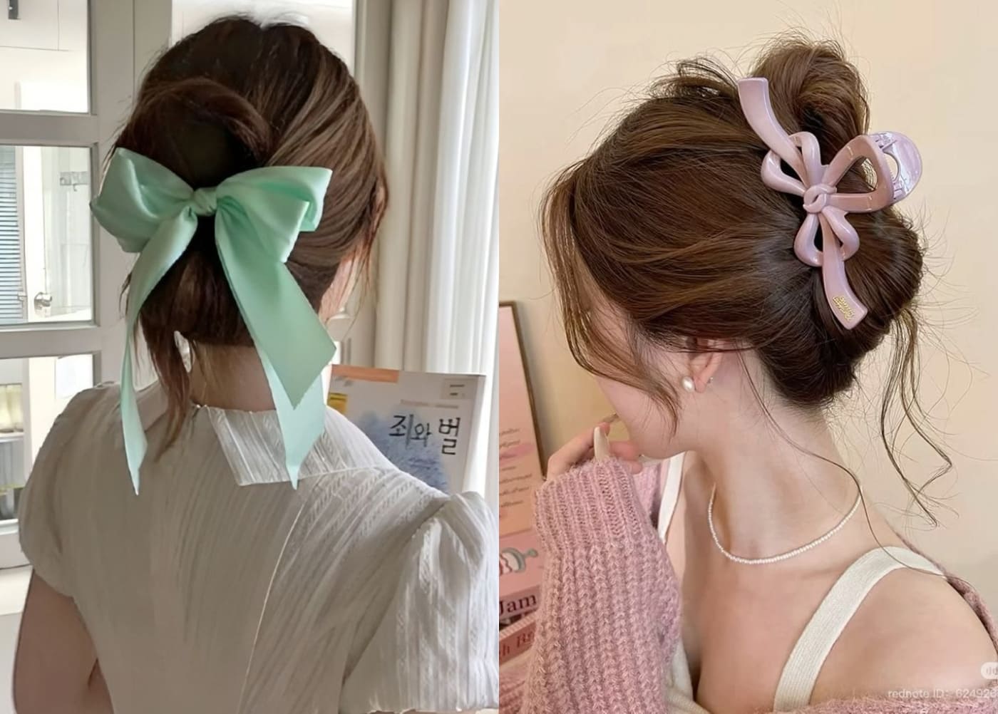 Kiểu tóc kẹp nơ công chúa