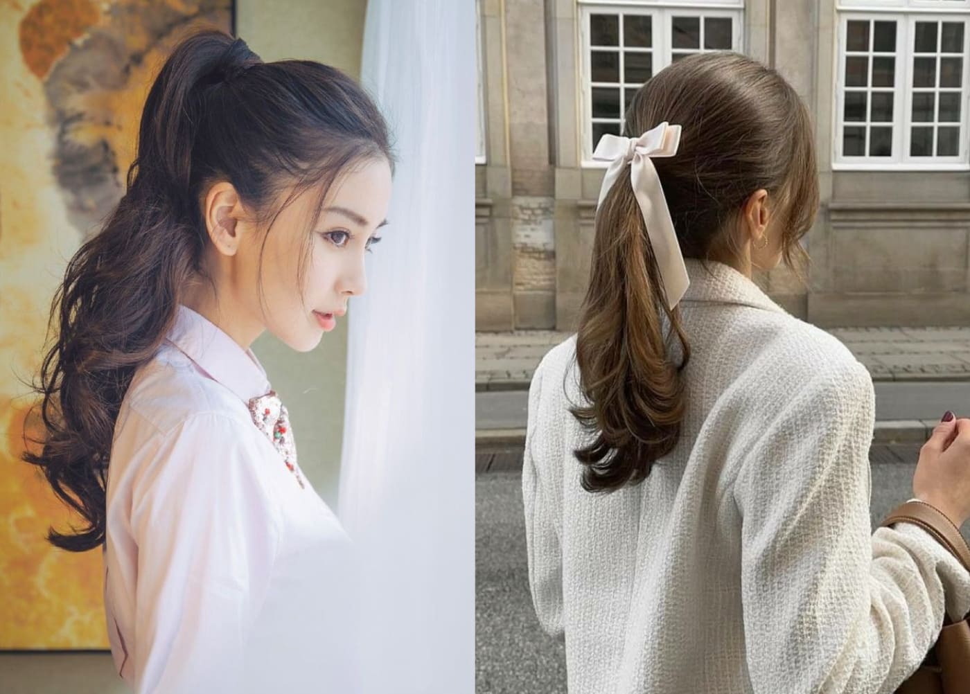 Kiểu tóc đuôi ngựa cao sắc sảo