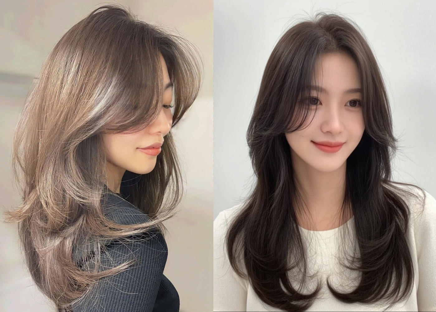 Kiểu tóc mái bay che khuyết điểm mặt tròn