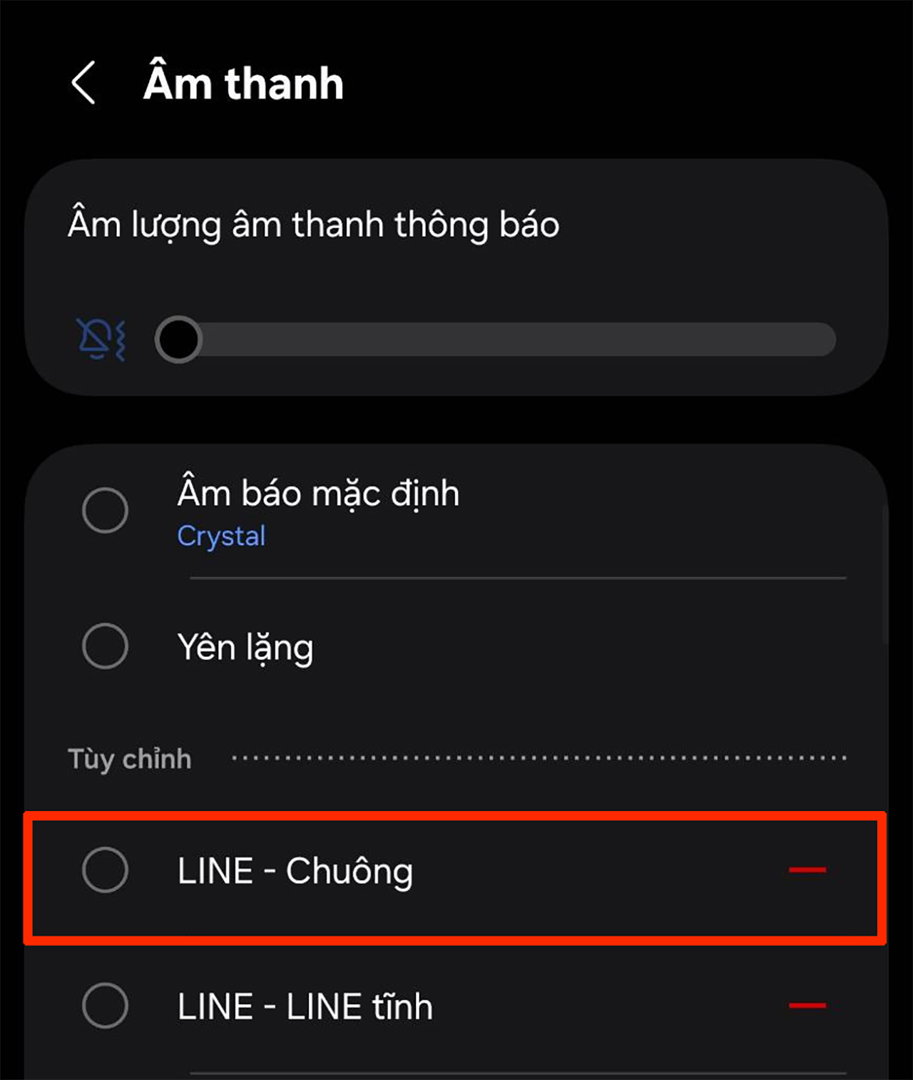 Cách cài âm thông báo cho từng ứng dụng samsung