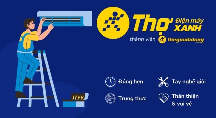 Dịch vụ vệ sinh máy lạnh của Thợ Điện máy XANH mang đến sự yên tâm về chất lượng, thái độ phục vụ nhiệt tình, thân thiện