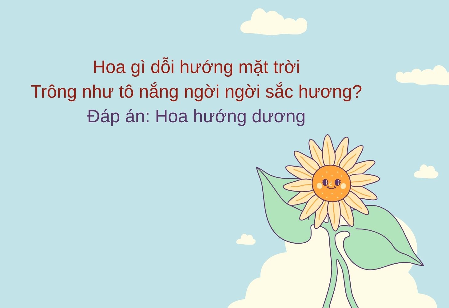 Câu đố về hoa - Hoa hướng dương