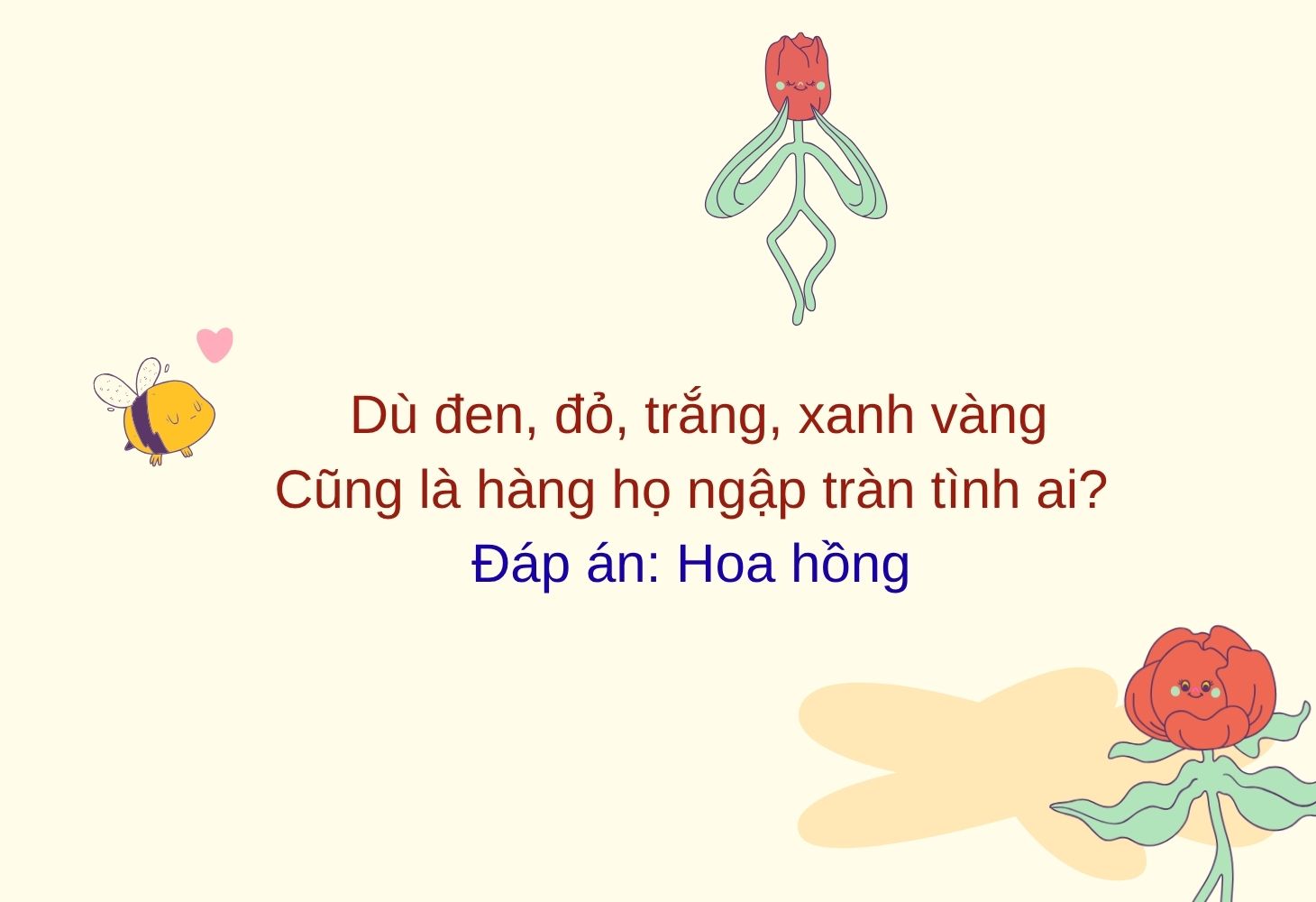 Câu đố về hoa - Hoa hồng