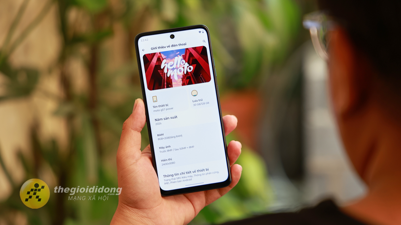 Trên tay motorola G57 POWER: Màn hình Full HD+, Snapdragon 6s Gen 4, pin 7.000 mAh
