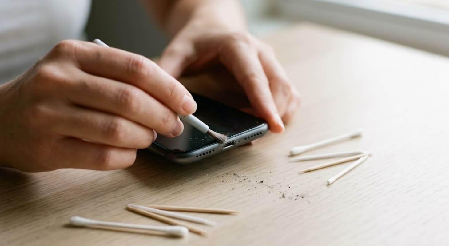 Vệ sinh cổng sạc iPhone để ngăn chặn tình trạng sạc chập chờn