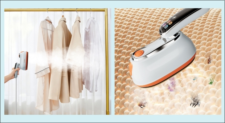 Bàn ủi hơi nước cầm tay Gaabor HM-T01A tạo ra luồng hơi nước mạnh với khả năng thẩm thấu sâu lên đến 43 cm, hỗ trợ làm phẳng các nếp nhăn hiệu quả