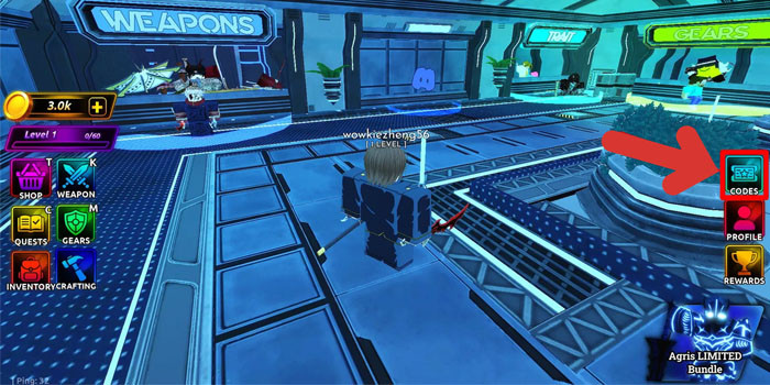 Đăng nhập Roblox, tìm và truy cập game Anime Final Quests để bắt đầu