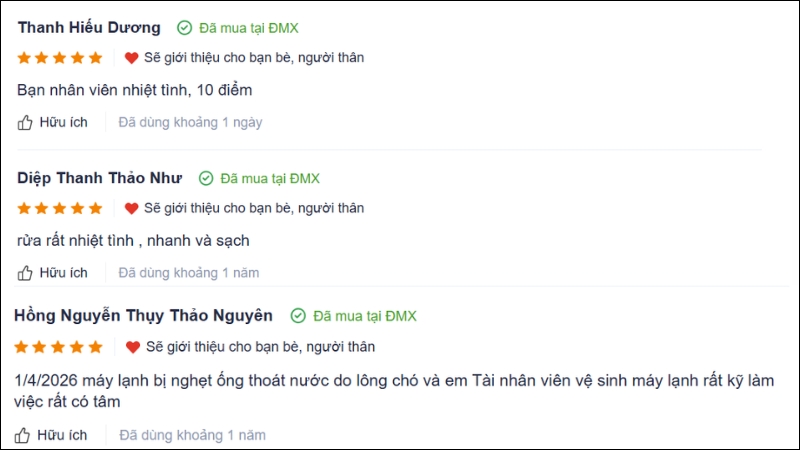 Chất lượng dịch vụ được minh chứng qua sự h&agrave;i l&ograve;ng của kh&aacute;ch h&agrave;ng