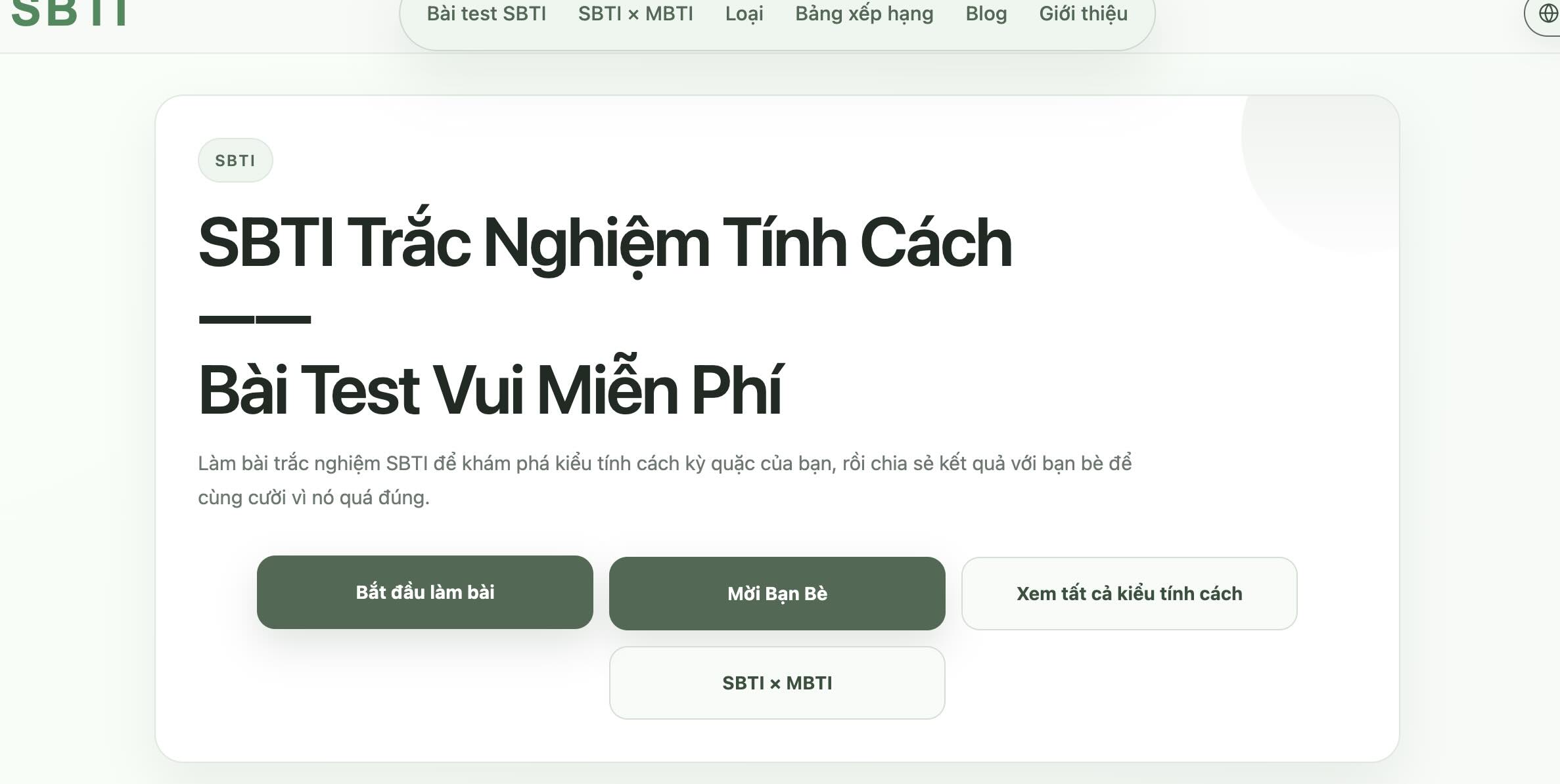 Chọn bắt đầu l&agrave;m b&agrave;i ngay đầu trang chủ