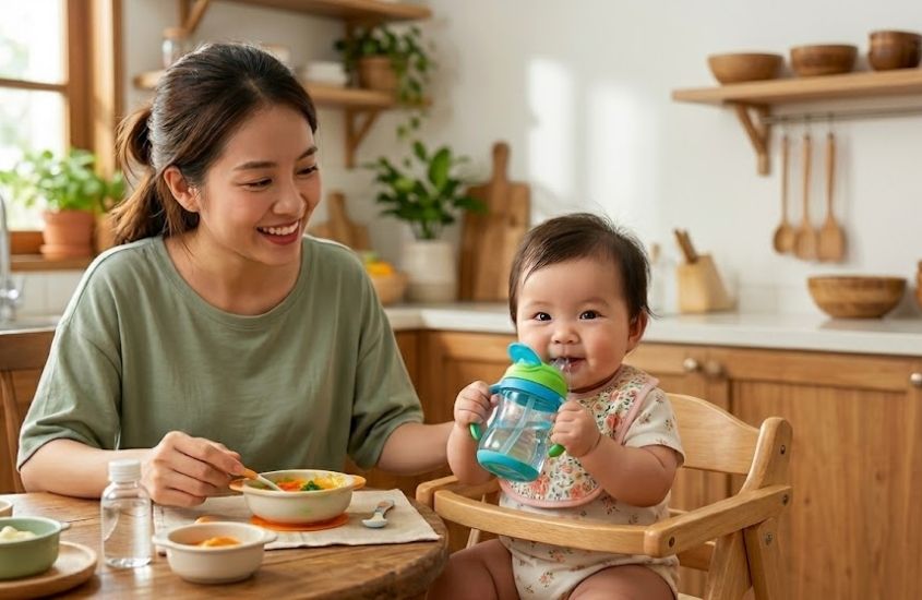 Trẻ 7 tháng cần bao nhiêu nước mỗi ngày? Trẻ 7 tháng cần bao nhiêu nước mỗi ngày?