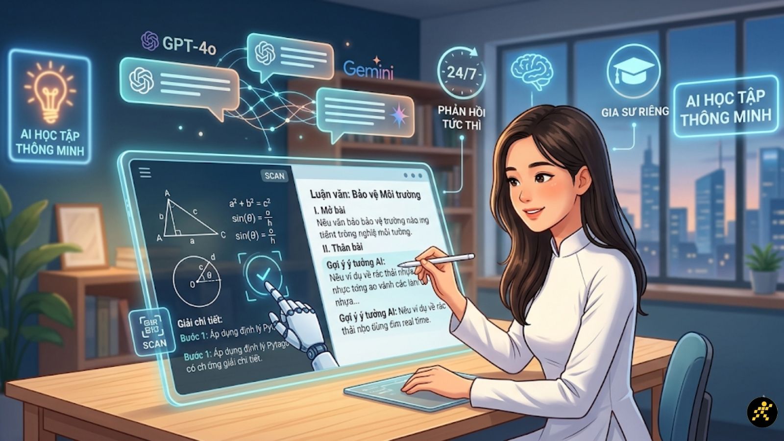 H&igrave;nh minh hoạ AI giải b&agrave;i tập