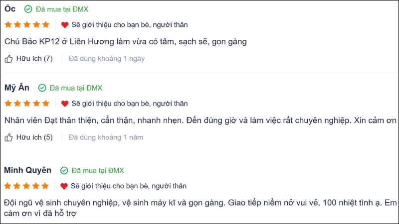 H&agrave;ng ng&agrave;n kh&aacute;ch h&agrave;ng lu&ocirc;n h&agrave;i l&ograve;ng với dịch vụ rửa m&aacute;y lạnh của Thợ Điện m&aacute;y XANH