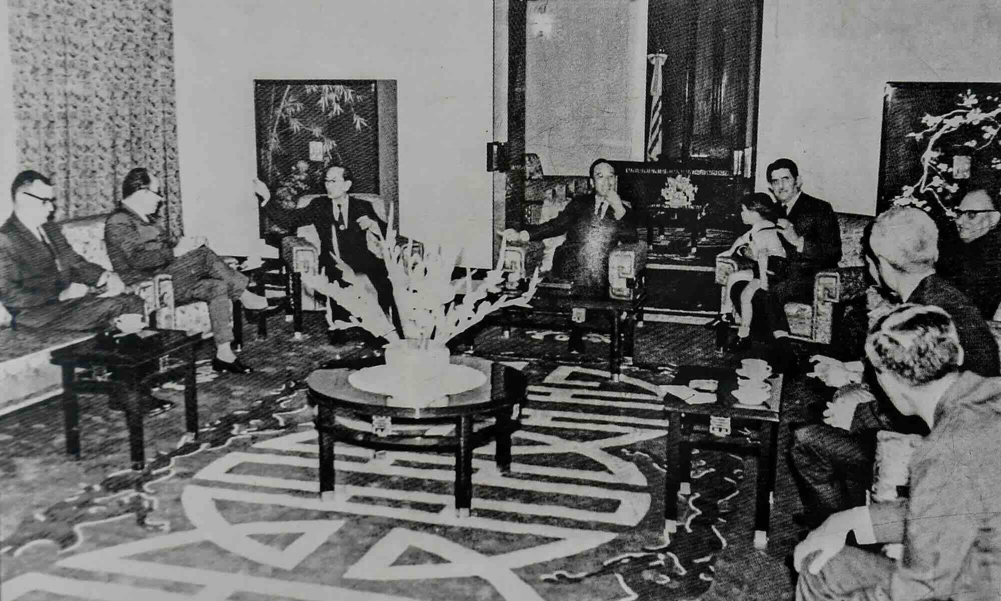 Ph&ograve;ng kh&aacute;ch của Tổng thống (nơi Tổng thống Việt Nam Cộng h&ograve;a Nguyễn Văn Thiệu tiếp kh&aacute;ch)