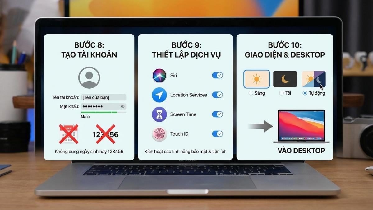 Tạo t&agrave;i khoản v&agrave; thiết lập c&aacute;c c&agrave;i đặt dịch vụ