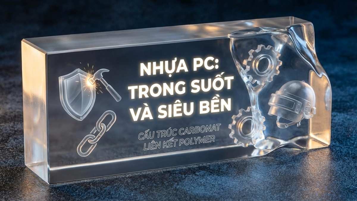 Nhựa PC l&agrave; t&ecirc;n viết tắt của Polycarbonate