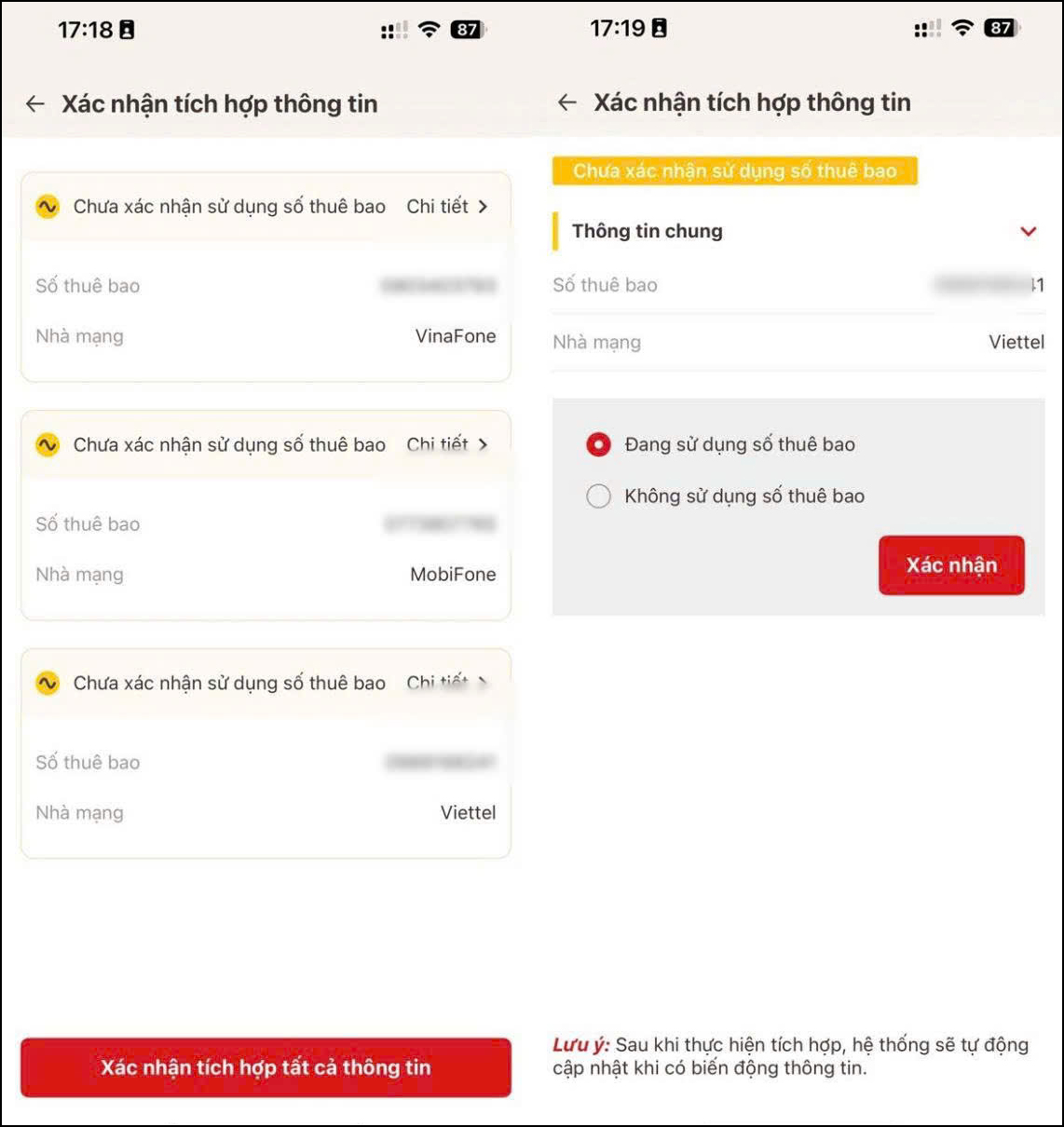 Cách xác thực SIM chính chủ trên VNeID
