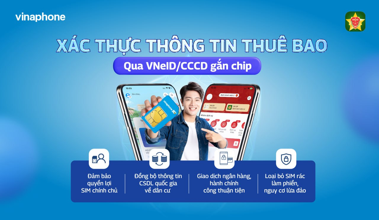 Cách xác thực SIM chính chủ trên VNeID