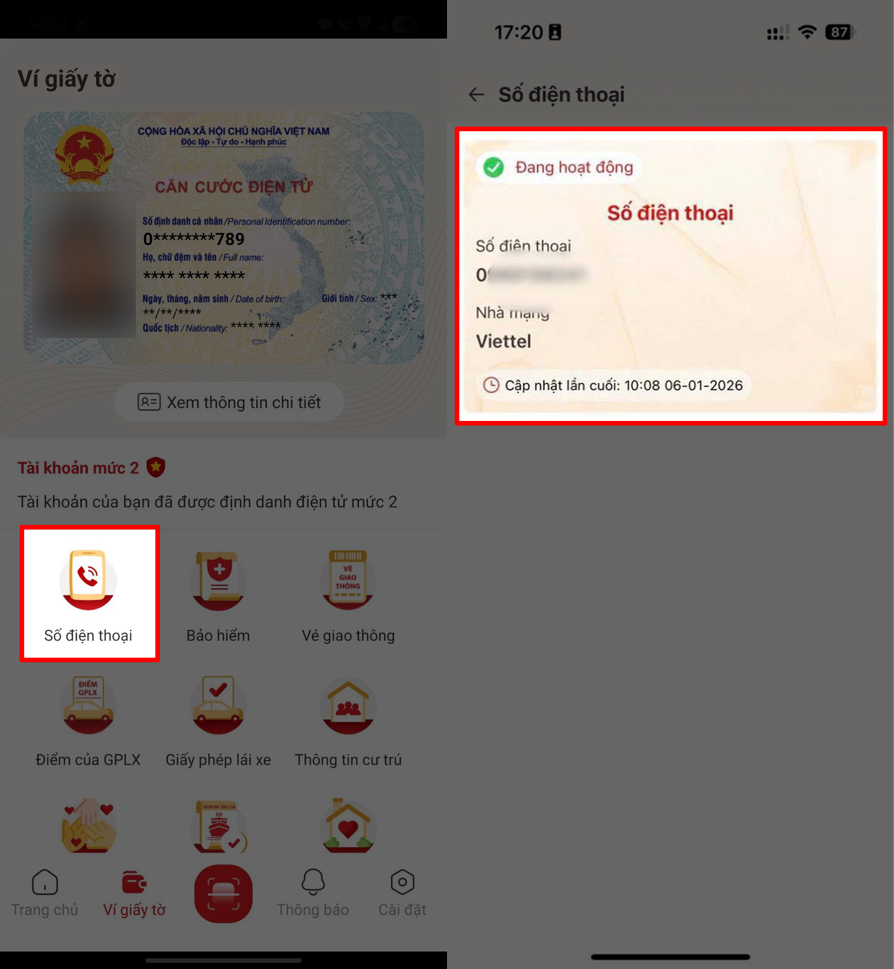 Cách xác thực SIM chính chủ trên VNeID
