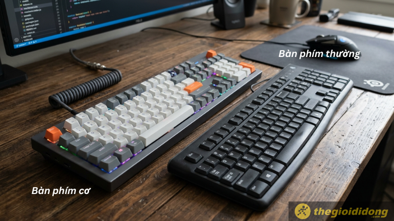 So sánh bàn phím cơ và bàn phím thường So sánh bàn phím cơ và bàn phím thường