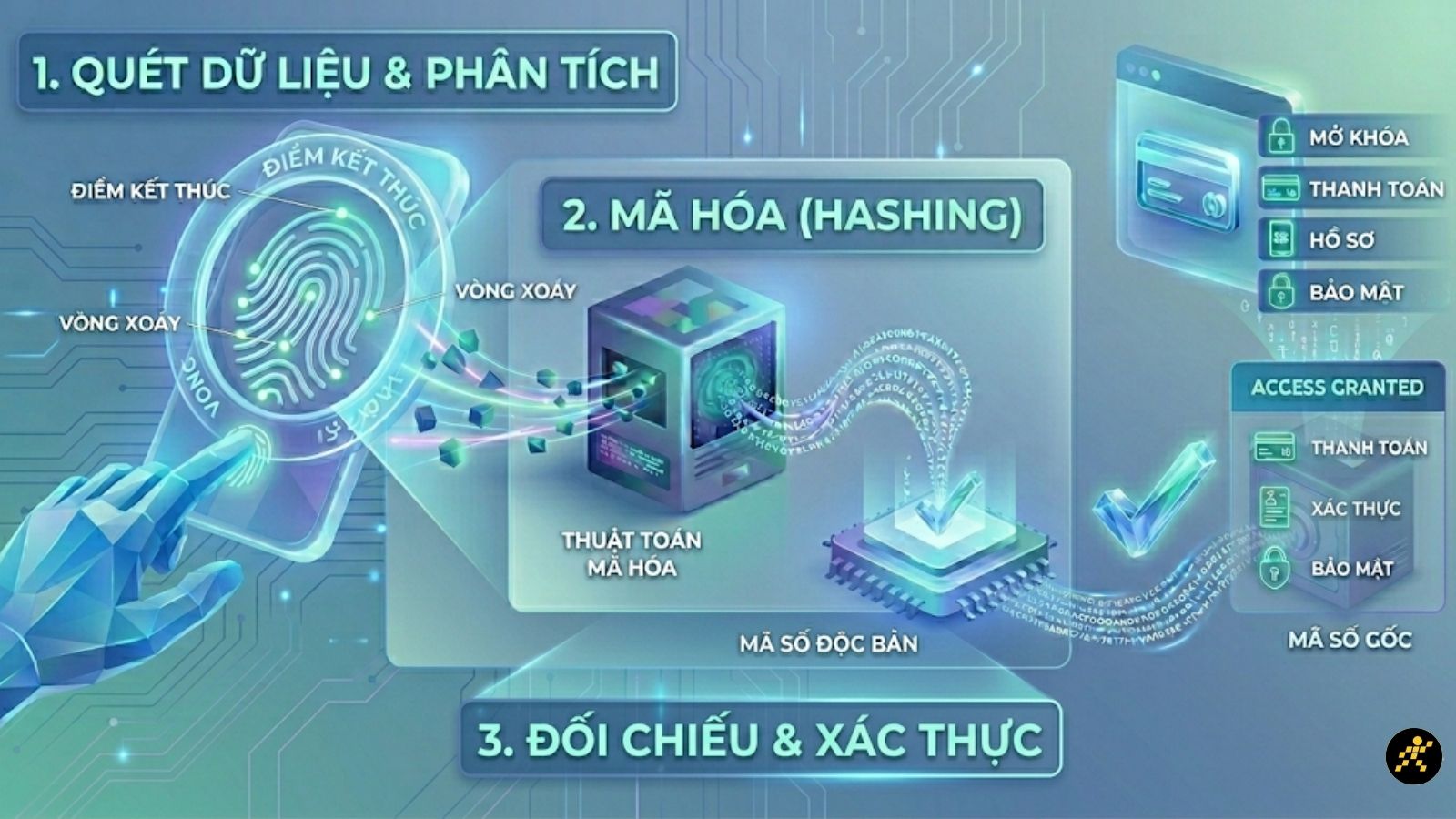 Cơ chế hoạt động bảo mật v&acirc;n tay