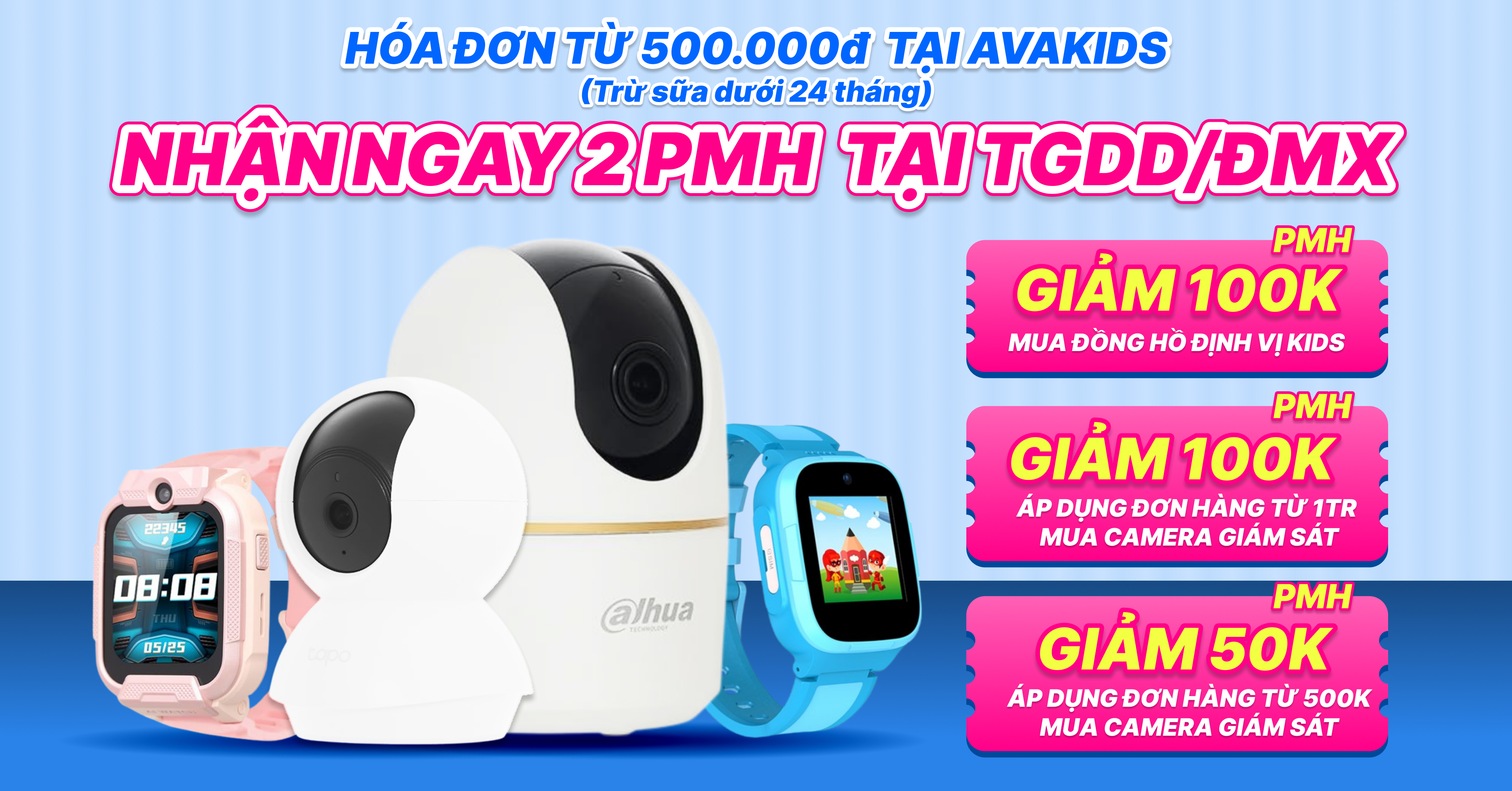 Mua đơn hàng từ 500.000đ nhận ngay PMH 100.000đ
