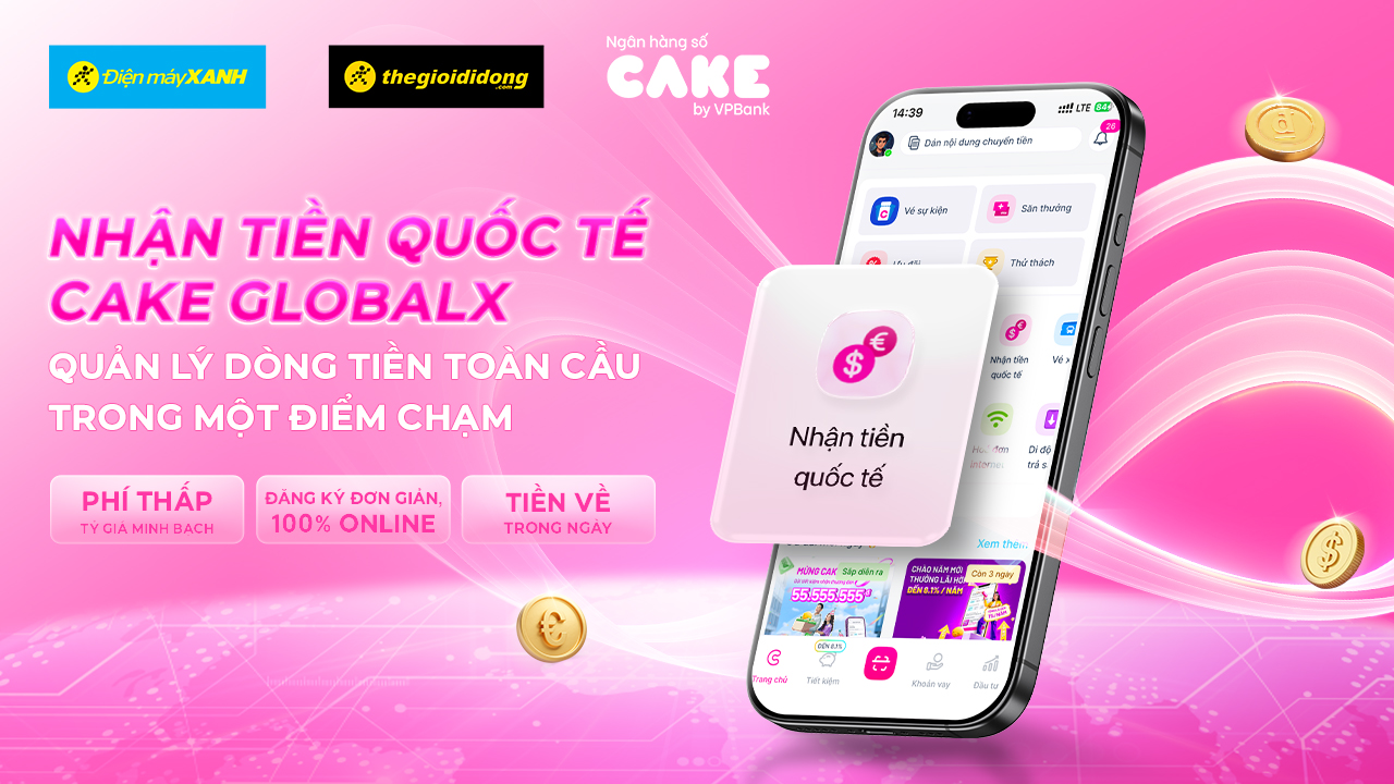 Người thân gửi tiền từ nước ngoài về, đến ngay TGDĐ để được hỗ trợ nhận với hạn mức lên đến 50.000 USD