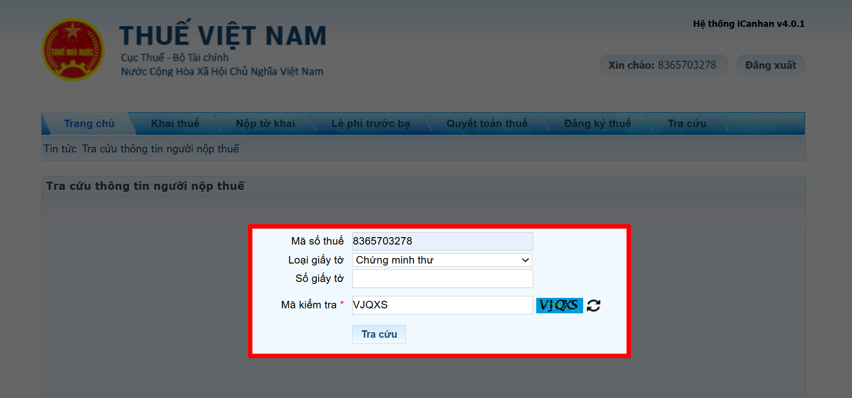 Cách khắc phục lỗi tích hợp thuế vào VNeID bị từ chối