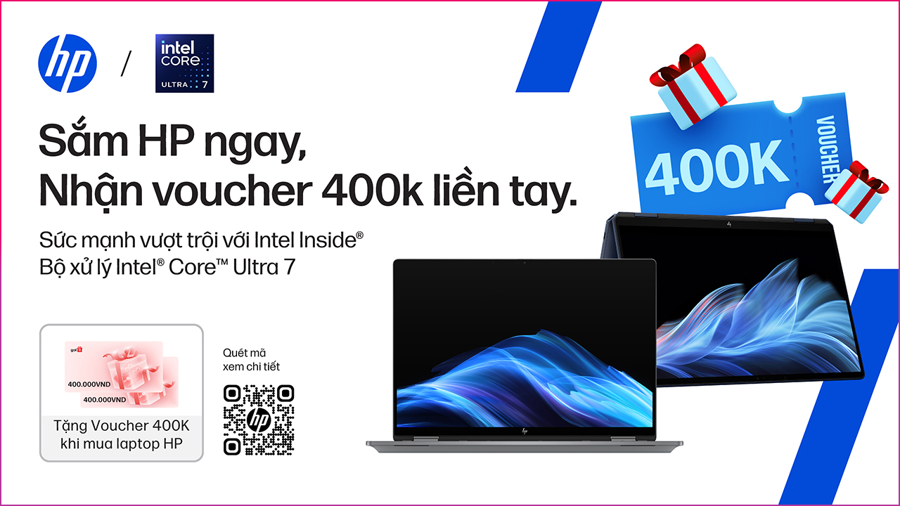 Mua laptop HP, tặng voucher Got It 400K, nhận tối đa đến 3 voucher