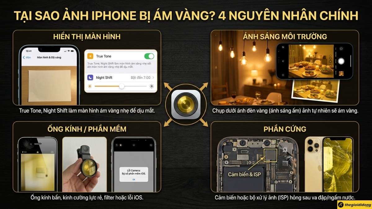 L&yacute; do camera iPhone chụp ảnh bị &aacute;m v&agrave;ng