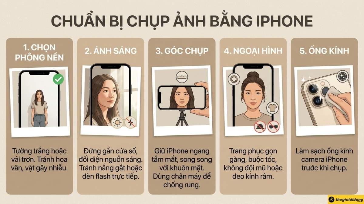 Chuẩn bị trước khi chụp