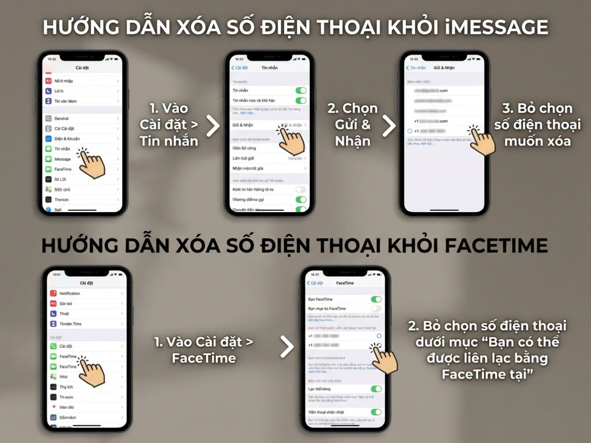C&aacute;ch gỡ số khỏi iMessage v&agrave; FaceTime