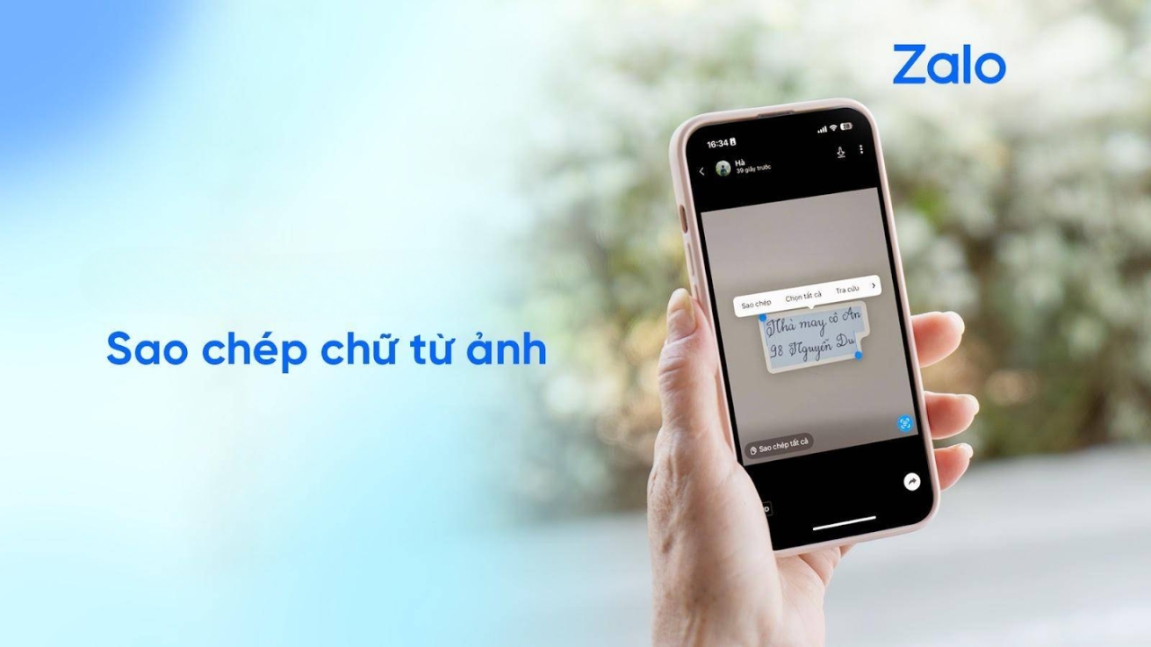Cách sao chép chữ từ ảnh trên Zalo bằng Zalo AI