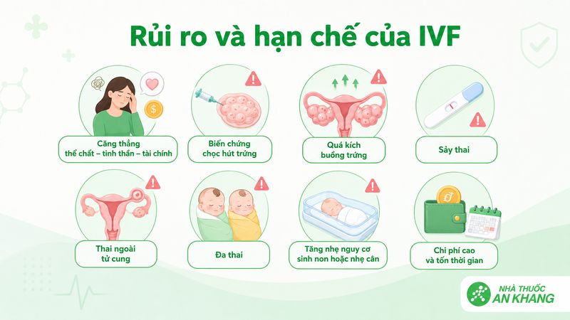 Các rủi ro và hạn chế của phương pháp IVF Các rủi ro và hạn chế của phương pháp IVF