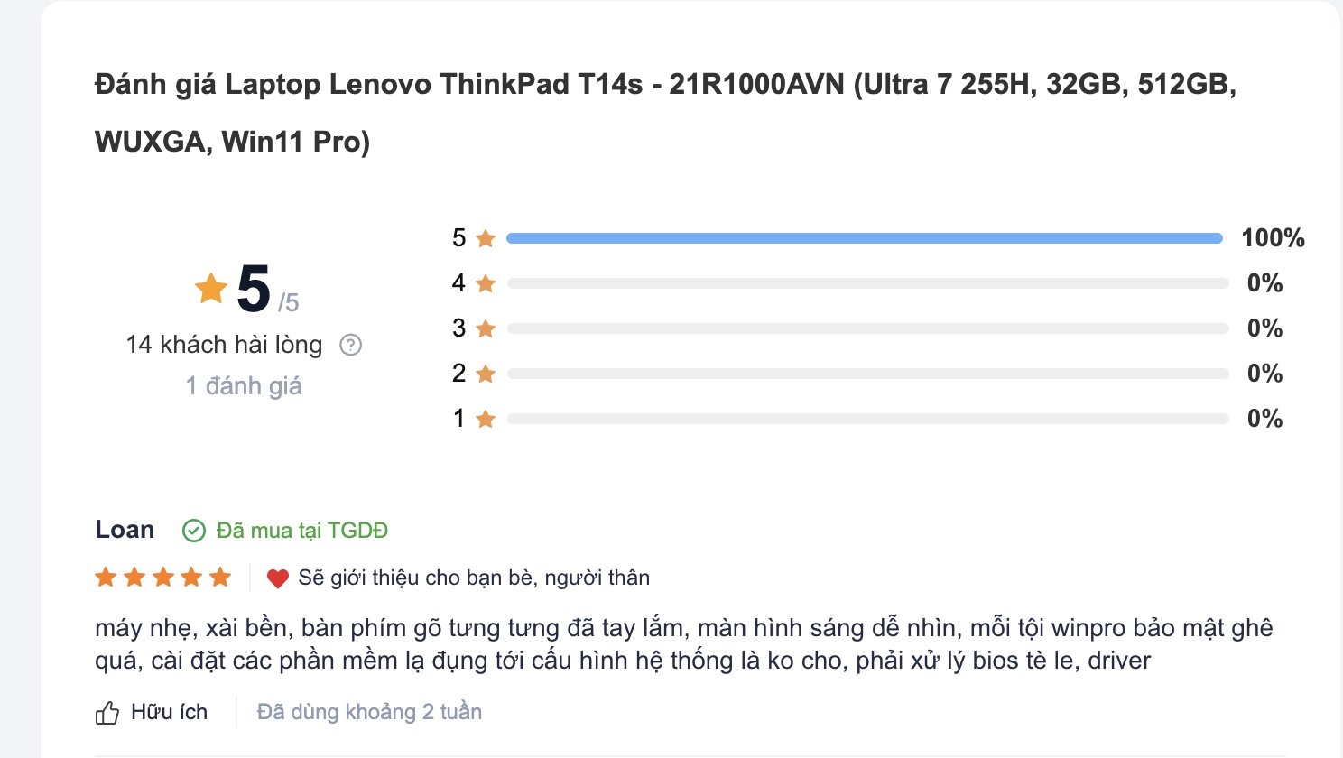 Ảnh đ&aacute;nh gi&aacute; b&agrave;n ph&iacute;m Thinkpad