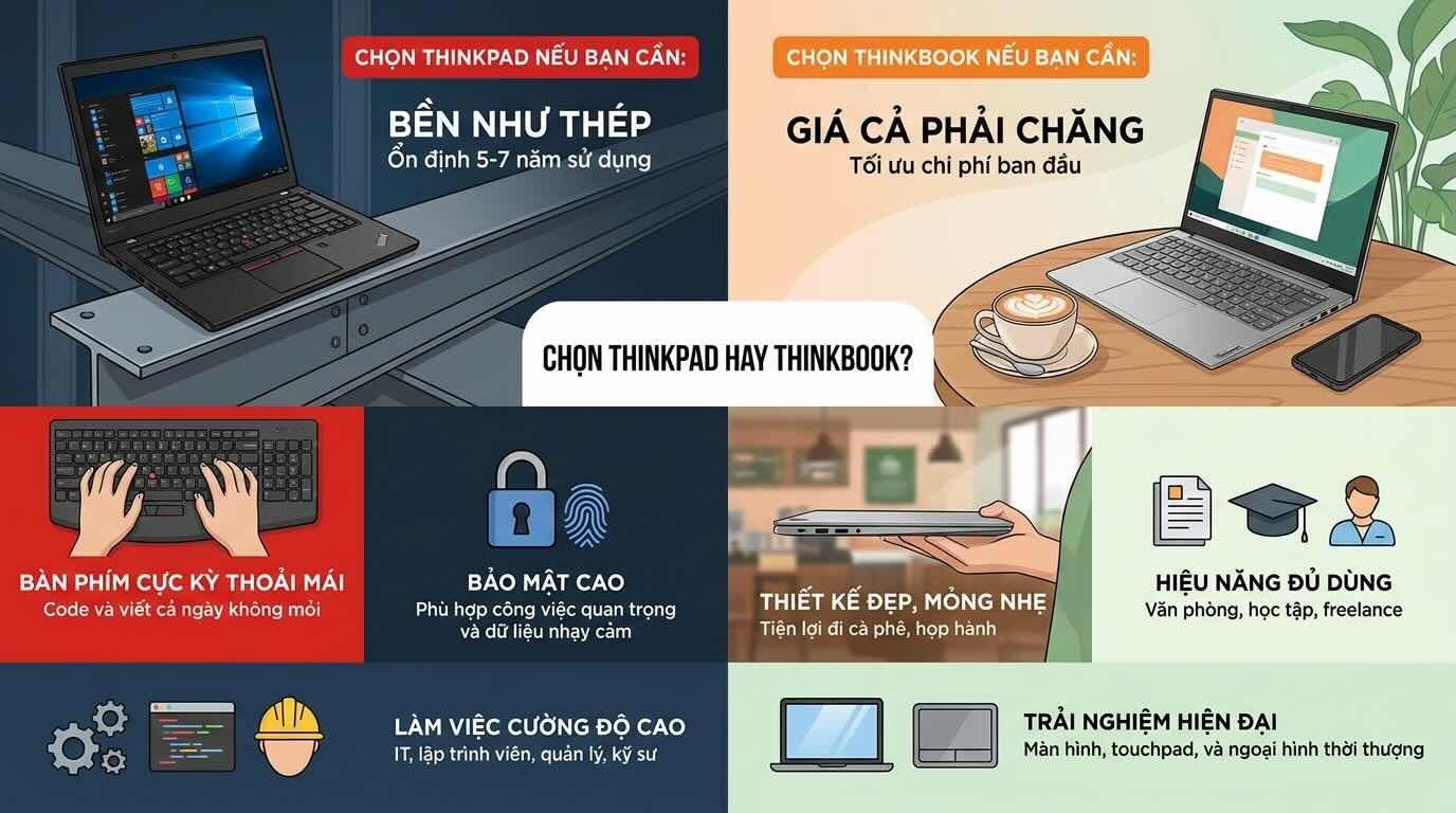 N&ecirc;n chọn ThinkPad hay ThinkBook