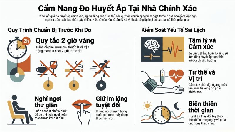 Để đo huyết &aacute;p ch&iacute;nh x&aacute;c bạn cần lưu &yacute; một số yếu tố sau
