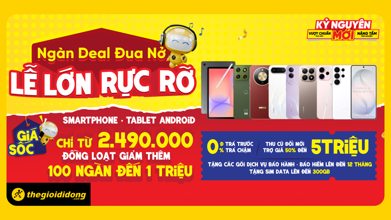 Đại lễ ưu đãi khủng, smartphone giá sốc chỉ từ 2.49 triệu, đồng loạt giảm thêm từ 100K - 1 triệu
