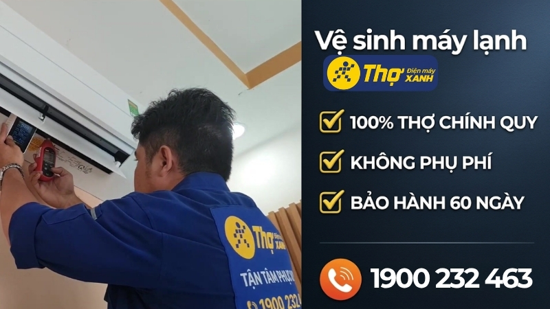 Thợ Điện m&aacute;y XANH vệ sinh m&aacute;y lạnh Quận T&acirc;n Ph&uacute; chuy&ecirc;n m&ocirc;n cao