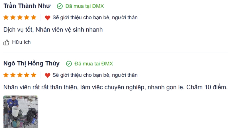 Kh&aacute;ch h&agrave;ng đ&aacute;nh gi&aacute; tốt dịch vụ bảo dưỡng điều h&ograve;a tại T&acirc;n Ph&uacute;