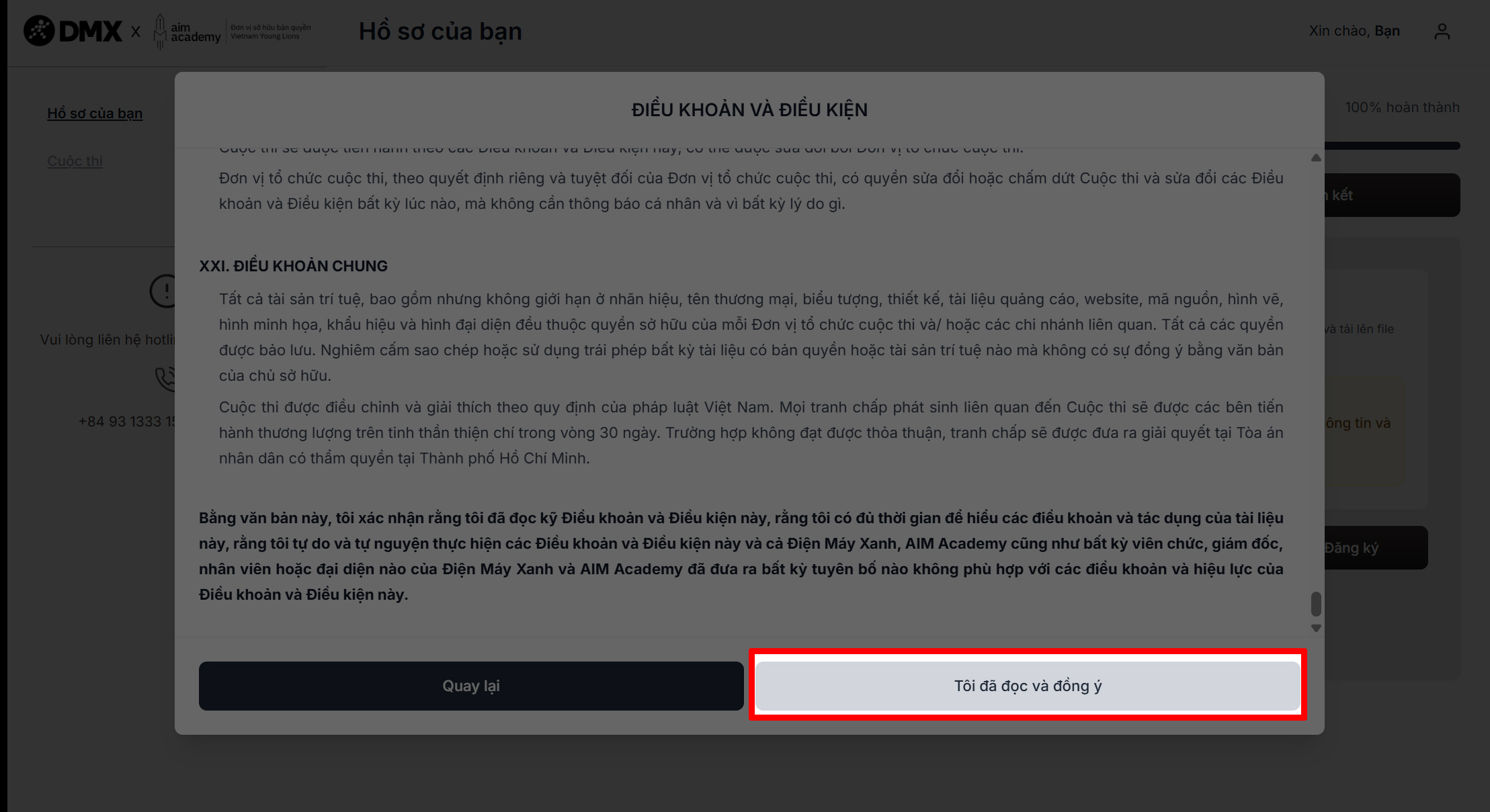 Cách nộp bài thi The Next DMX