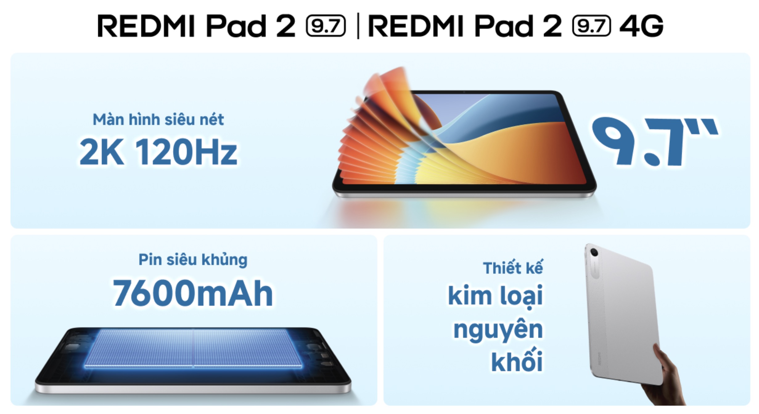 Nhận thông tin, cơ hội trúng 02 Redmi Pad 2 9.7 inch miễn phí, ngoài ra còn 10 suất mua giảm đến 50%