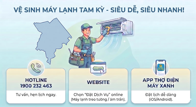 Tổng hợp 3 phương thức book lịch gọi thợ Điện máy XANH tiện lợi nhất