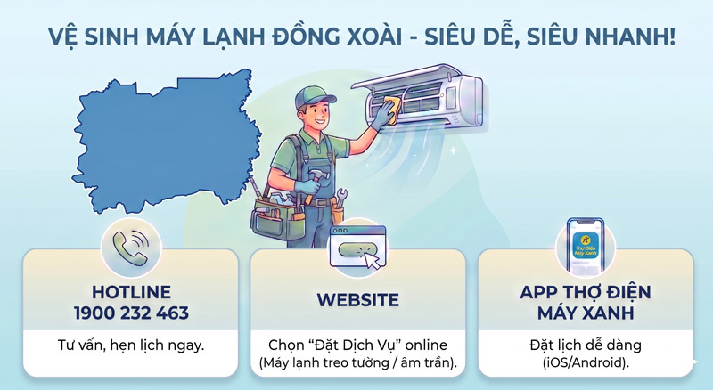 Tổng hợp 3 phương thức book lịch gọi thợ Điện máy XANH tiện lợi nhất