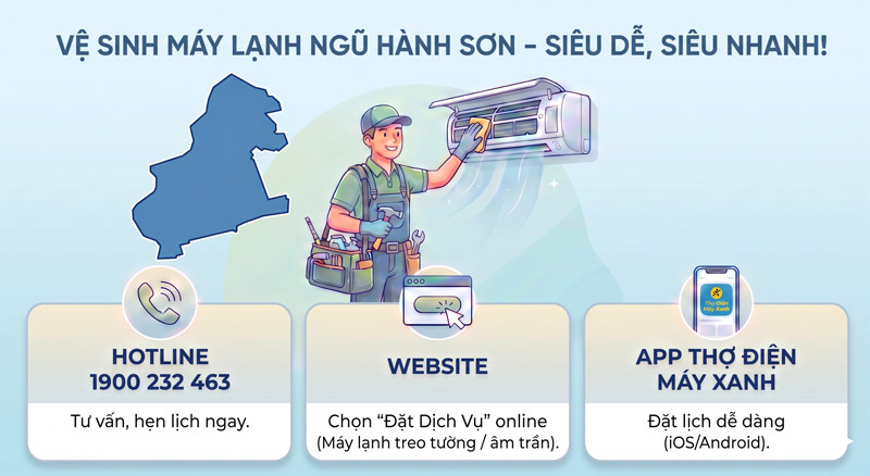 Tổng hợp 3 phương thức book lịch gọi thợ Điện máy XANH tiện lợi nhất