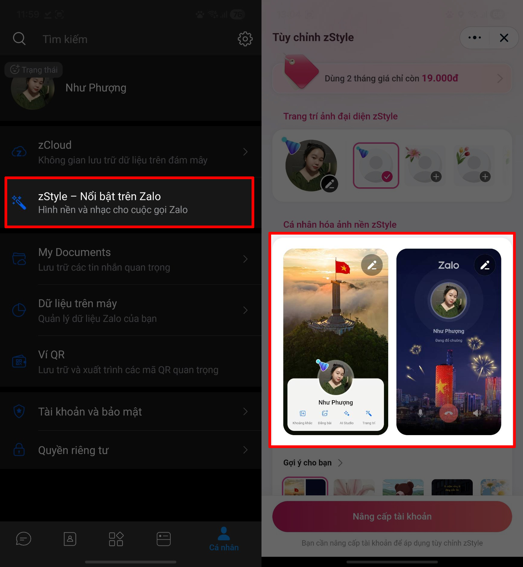 Cách đổi chủ đề dân tộc Việt Nam trên Zalo