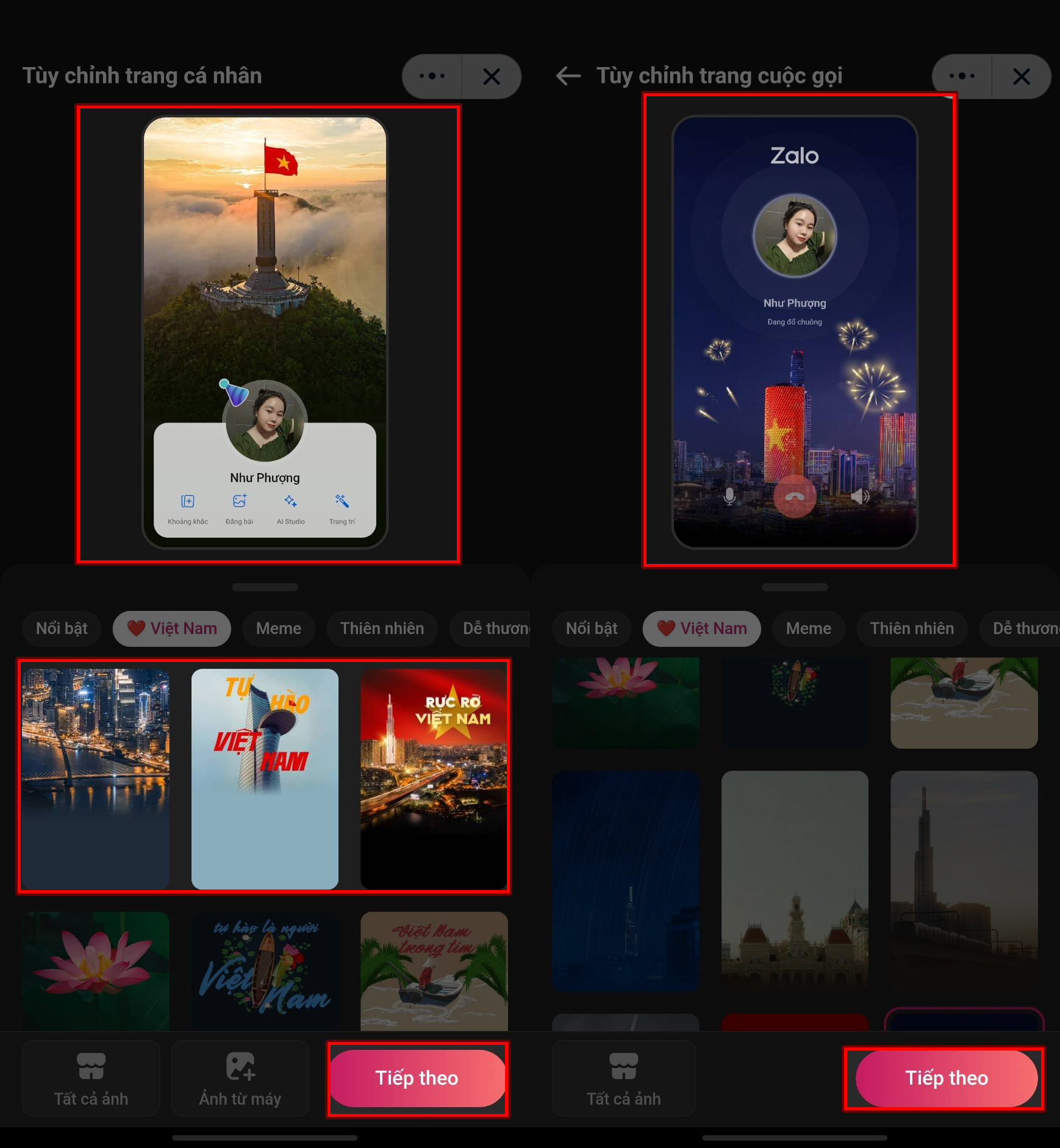 Cách đổi chủ đề dân tộc Việt Nam trên Zalo