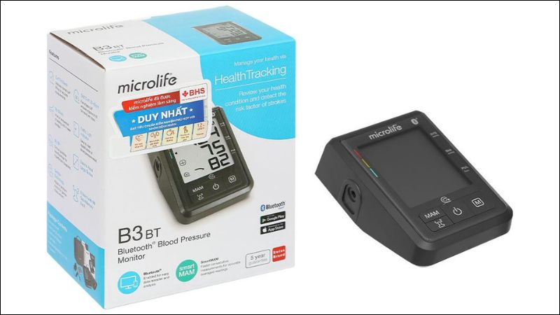 Máy đo huyết áp Microlife B3 BT tích hợp Bluetooth giúp theo dõi sức khỏe dễ dàng Máy đo huyết áp Microlife B3 BT tích hợp Bluetooth giúp theo dõi sức khỏe dễ dàng