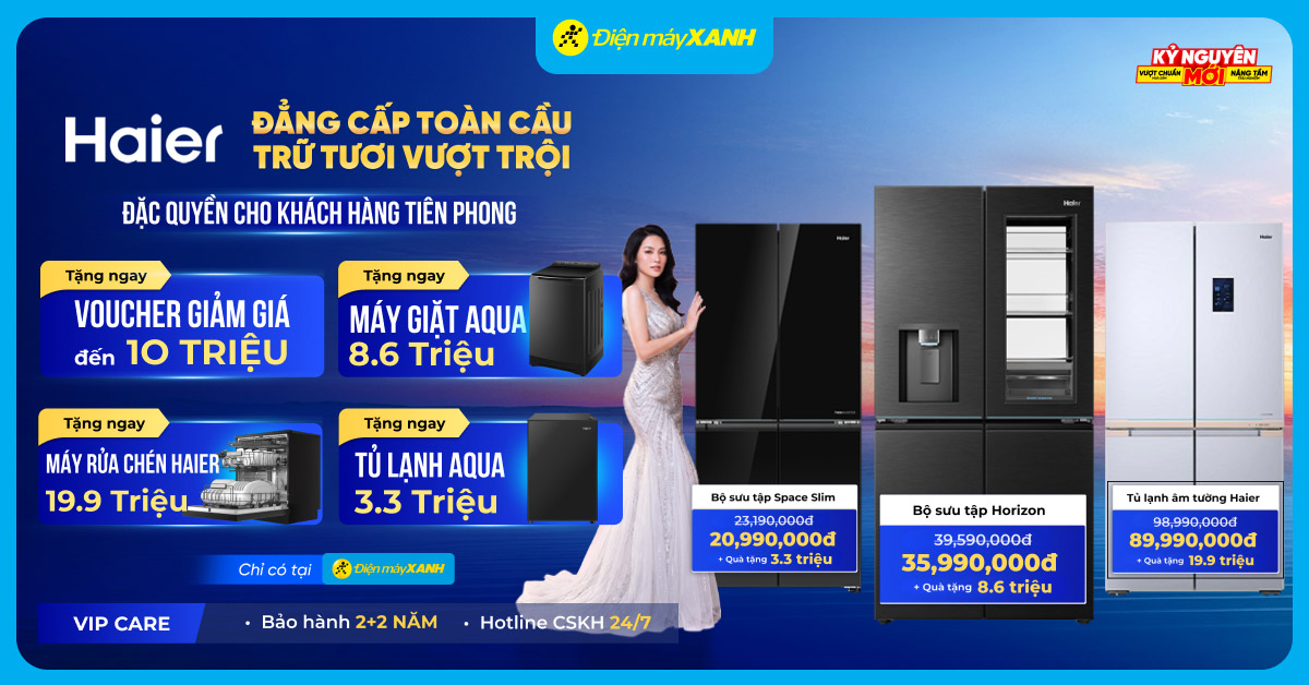 QUÀ TẶNG CAO CẤP: CHỈ 300 SUẤT QUÀ, DÀNH CHO KHÁCH HÀNG ĐẶT TRƯỚC TỦ LẠNH HAIER QUÀ TẶNG CAO CẤP: CHỈ 300 SUẤT QUÀ, DÀNH CHO KHÁCH HÀNG ĐẶT TRƯỚC TỦ LẠNH HAIER