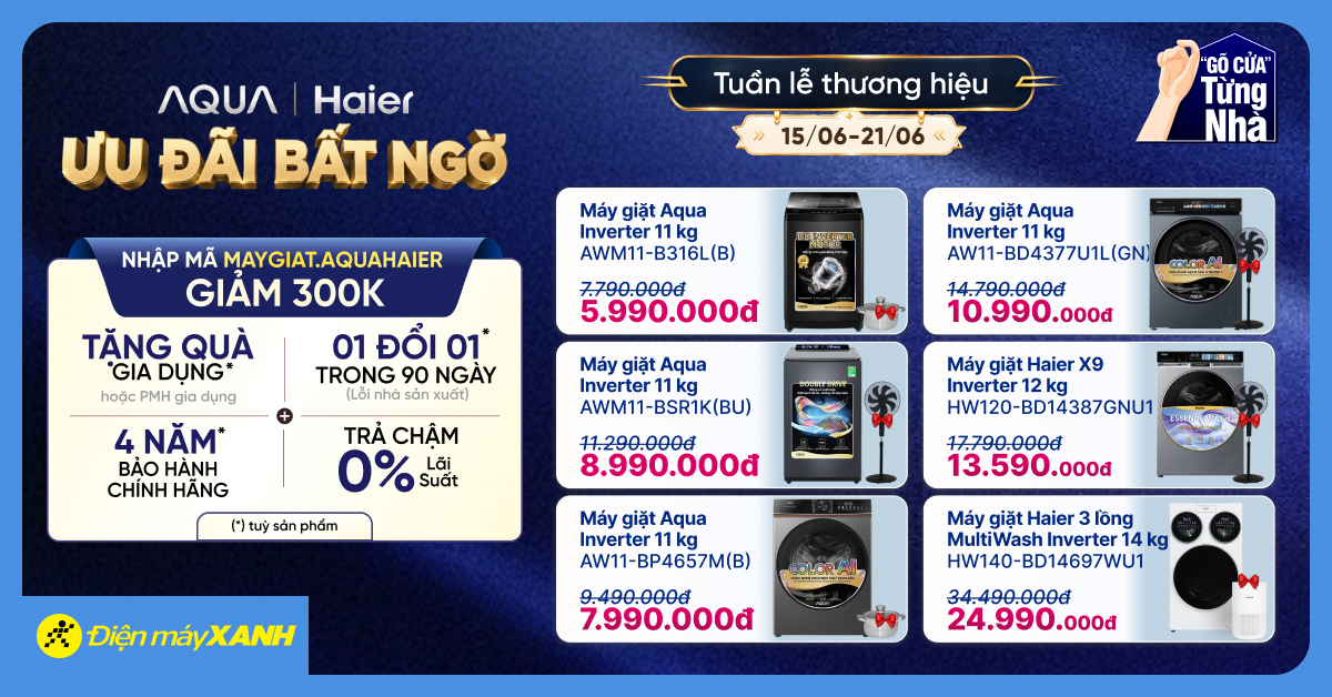 MKT Tuần lễ Aqua Haier th&aacute;ng 06.2026